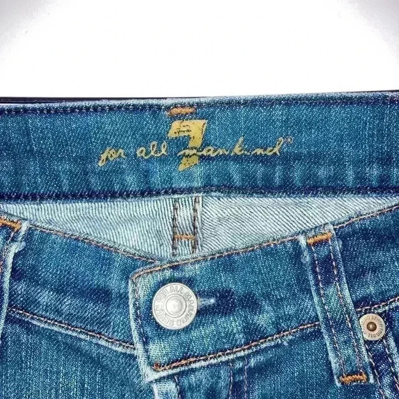 7 For All ManKind Boot Cut Blue Jeans Size 26 - Picture 5 of 13
